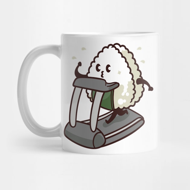 Kawaii onigiri cute Japanese food gym by alcoshirts